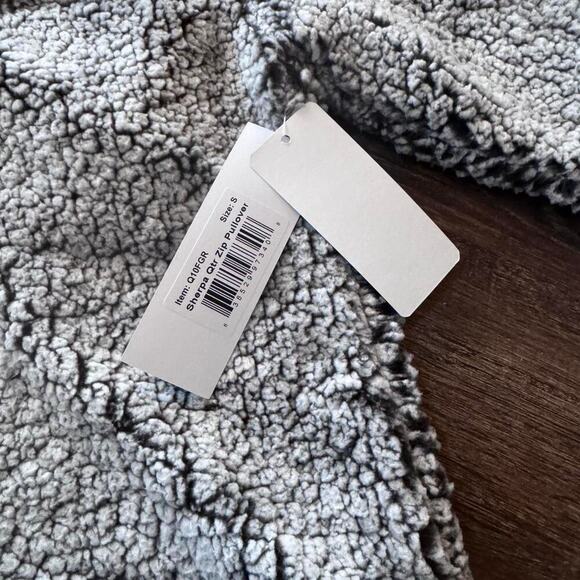 Grey New York Mets Sherpa quarter zip sweatshirt boxer craft NWT Small MLB - Picture 4 of 4